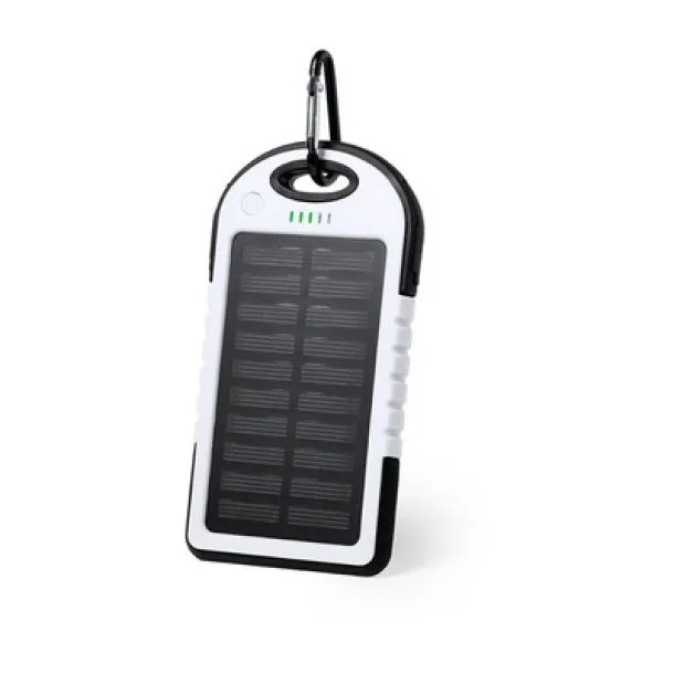  Water resistant power bank 4000 mAh, solar charger white