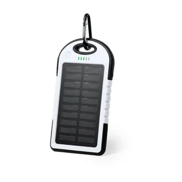  Vodootporna prijenosna baterija 4000 mAh, solarni punjač Bijela