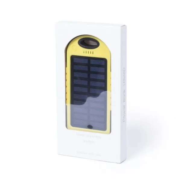  Vodootporna prijenosna baterija 4000 mAh, solarni punjač yellow