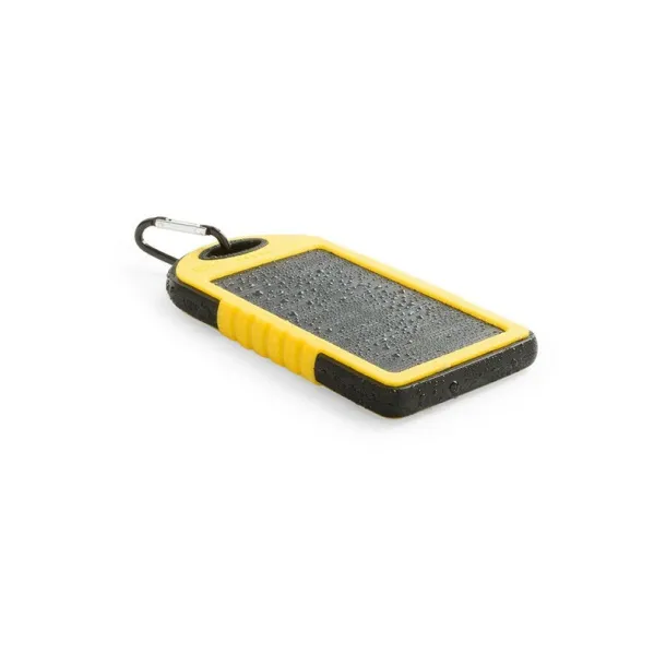  Water resistant power bank 4000 mAh, solar charger yellow