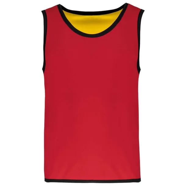  KID'S REVERSIBLE RUGBY BIB - Proact Sporty Red Sporty Yellow