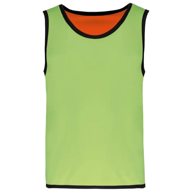  KID'S REVERSIBLE RUGBY BIB - Proact Lime Spicy Orange