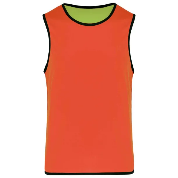  KID'S REVERSIBLE RUGBY BIB - Proact Lime Spicy Orange