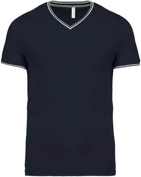  MEN'S PIQUÉ KNIT V-NECK T-SHIRT - 170 g/m² - Kariban Navy Light Grey