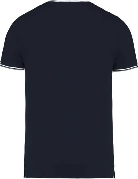  MEN'S PIQUÉ KNIT V-NECK T-SHIRT - 170 g/m² - Kariban Navy Light Grey