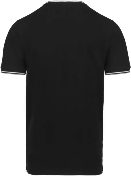  MEN'S PIQUÉ KNIT V-NECK T-SHIRT - 170 g/m² - Kariban Black Light Grey