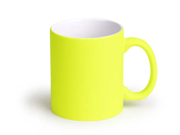 LASSI NEON ceramic sublimation mug - CASTELLI Neon yellow