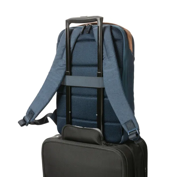  Impact AWARE™ 300D two tone deluxe 15.6" laptop backpack - XD Xclusive Navy Blue 