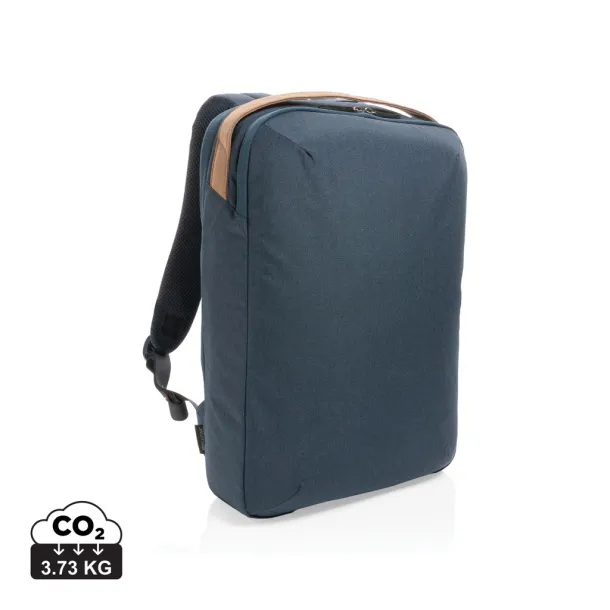  Impact AWARE™ 300D two tone deluxe 15.6" laptop backpack - XD Xclusive Navy Blue 