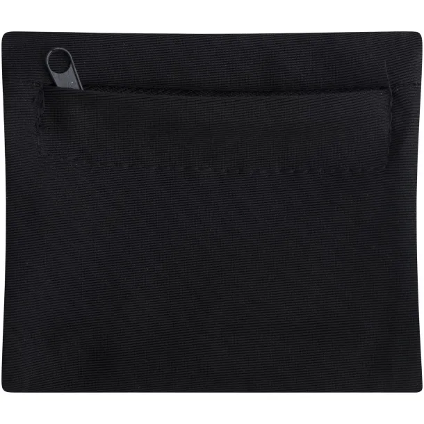 Squat wristband with zippered pocket - Bullet Solid black