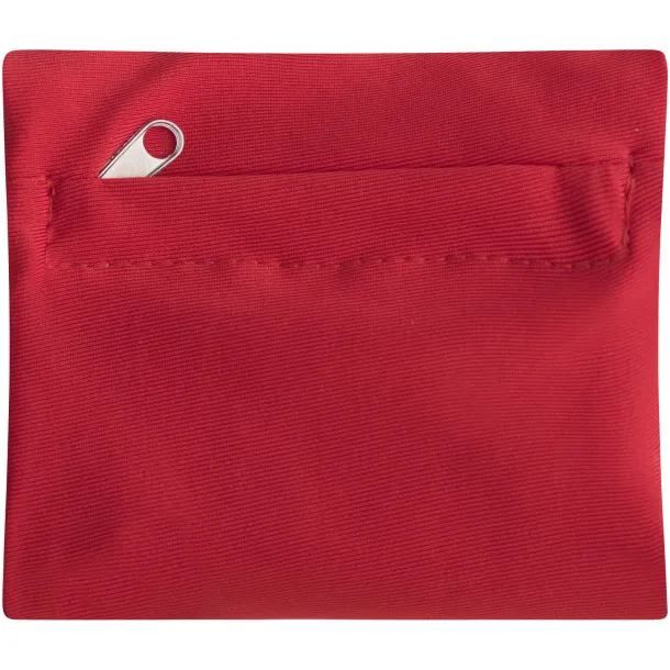 Squat wristband with zippered pocket - Bullet Red