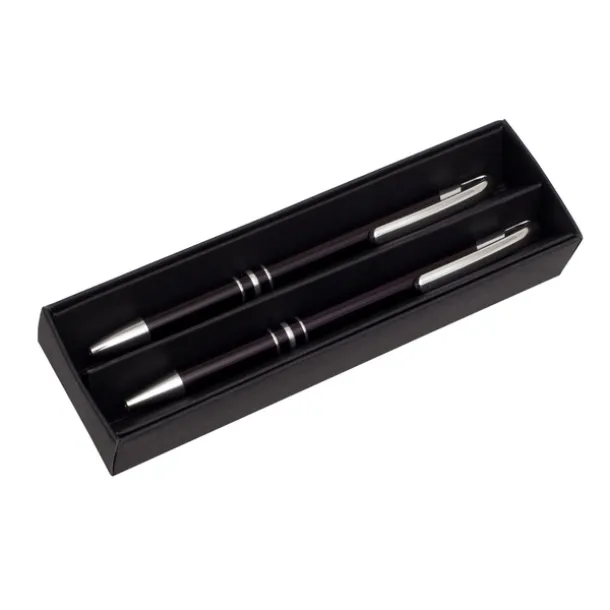 CAMPINAS gift set with ballpoint pen and mechanical pencil Black