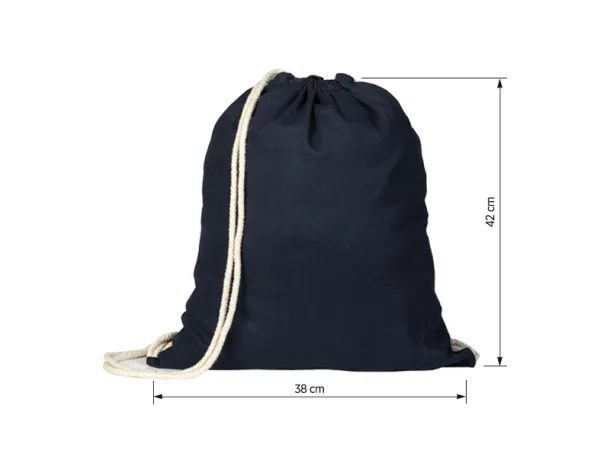 MELON COLOR 105 Pamučni ruksak s vezicama, 105 g/m2 - BRUNO Plava
