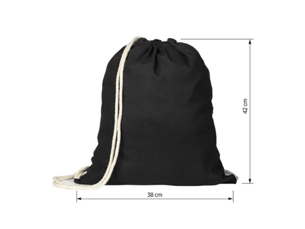 MELON COLOR 105 Cotton backpack, 105 g/m2 - BRUNO Black