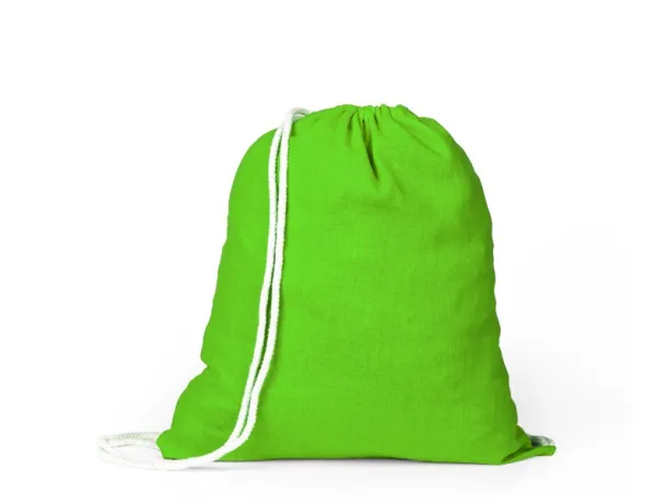 MELON COLOR 105 Pamučni ruksak s vezicama, 105 g/m2 - BRUNO Kivi
