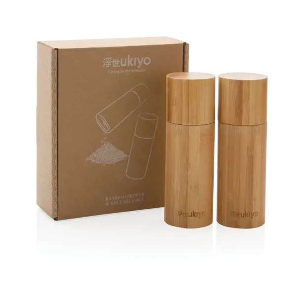 Ukiyo Ukiyo bamboo salt and pepper mill set - Ukiyo brown 