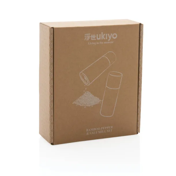 Ukiyo Ukiyo bamboo salt and pepper mill set - Ukiyo brown 