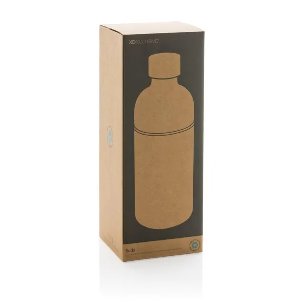  Soda boca za gazirana pića od RCS certificiranog re-čelika, 800ml - XD Xclusive Srebrna