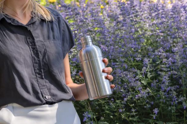  Soda boca za gazirana pića od RCS certificiranog re-čelika, 800ml - XD Xclusive Srebrna