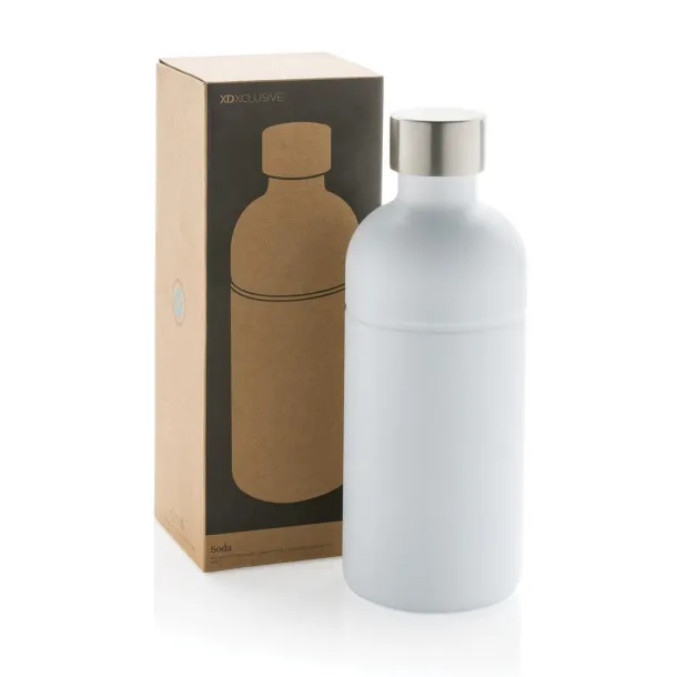  Soda boca za gazirana pića od RCS certificiranog re-čelika, 800ml - XD Xclusive Bijela