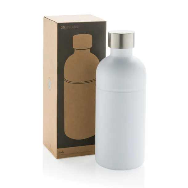  Soda boca za gazirana pića od RCS certificiranog re-čelika, 800ml - XD Xclusive Bijela