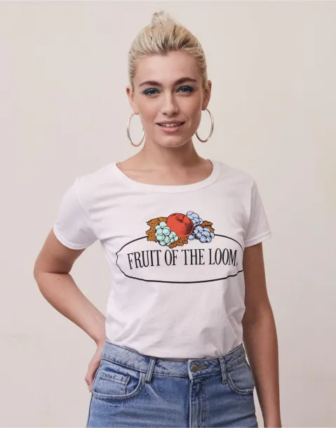  Ladies Vintage T Large Logo Print - Fruit of the Loom Vintage Collection