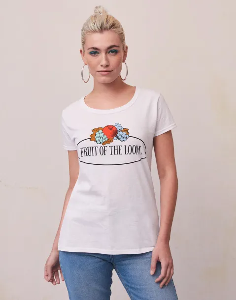  Ladies Vintage T Large Logo Print - Fruit of the Loom Vintage Collection