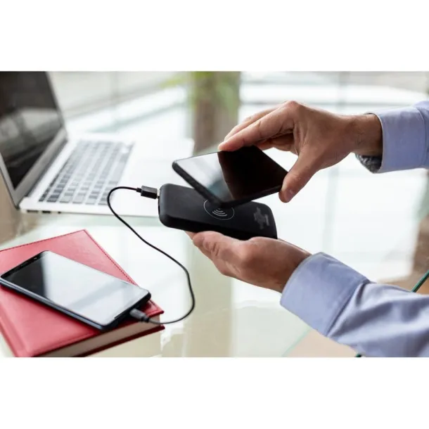  Power bank 8000 mAh Mauro Conti, wireless charger 5W Crna