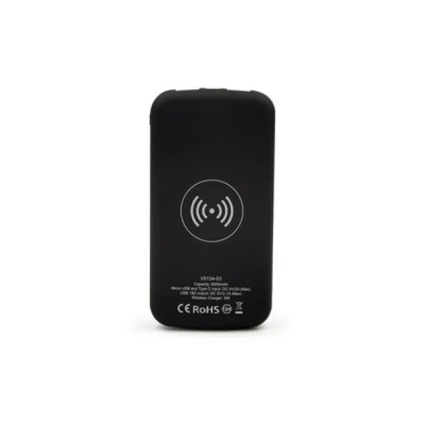  Mauro Conti powerbank 8000 mAh, bežični punjač 5W black