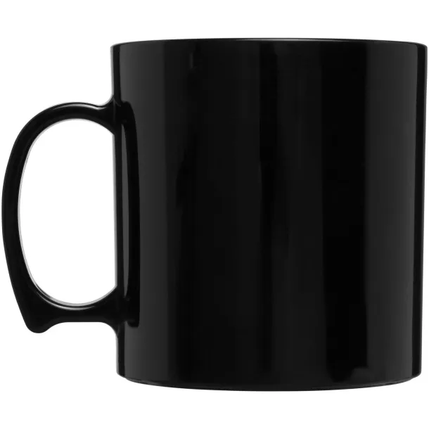 Standard 300 ml plastic mug Solid black