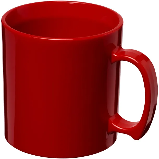 Standard 300 ml plastic mug Red