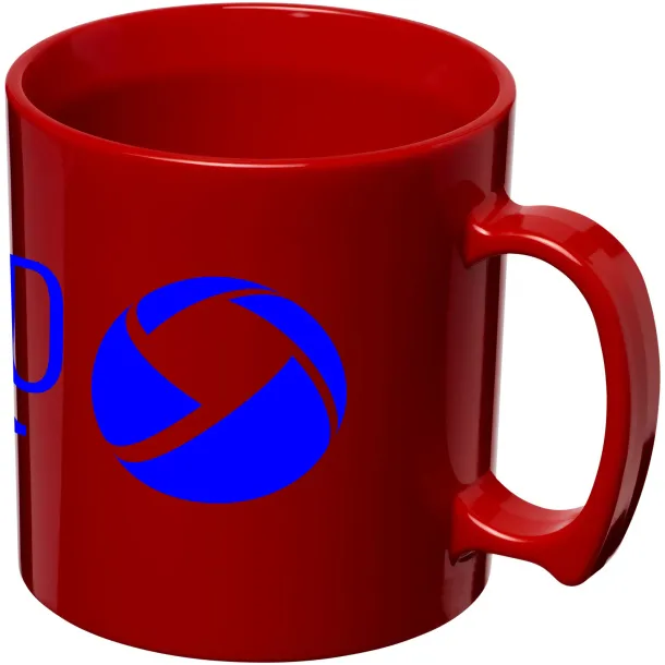 Standard 300 ml plastic mug Red