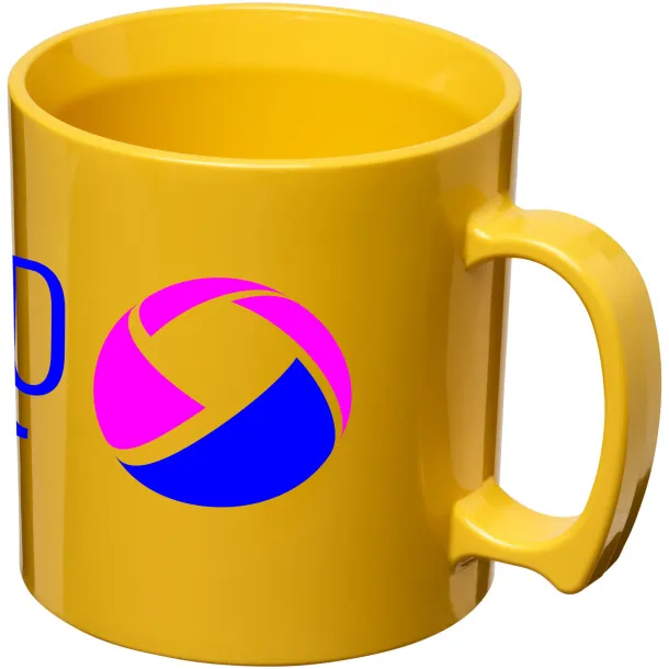 Standard 300 ml plastic mug - Unbranded Yellow