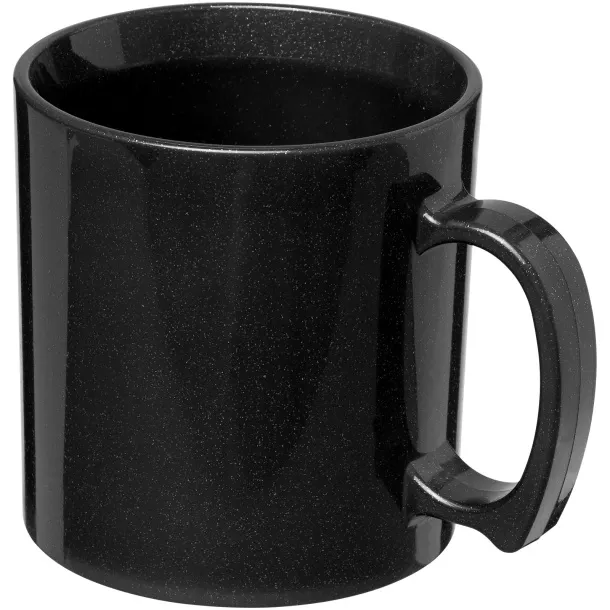 Standard 300 ml plastic mug Transparent black