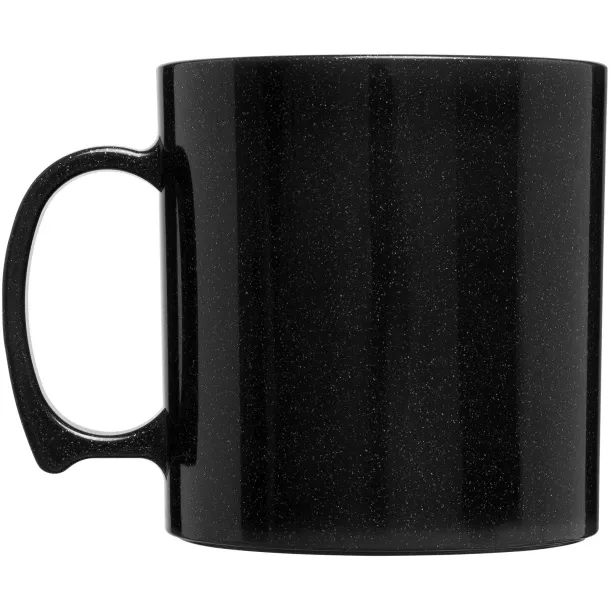 Standard 300 ml plastic mug Transparent black