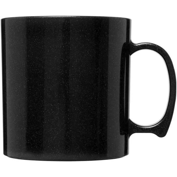 Standard 300 ml plastic mug - Unbranded Transparent black