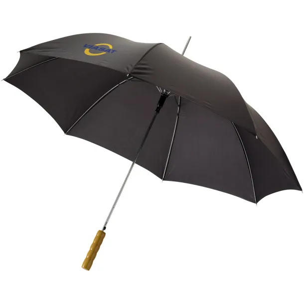 Lisa 23" auto open umbrella with wooden handle Crna