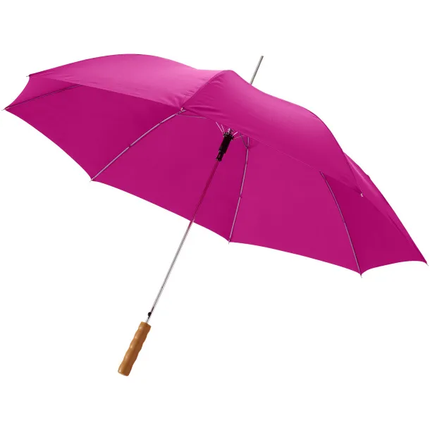 Lisa 23" auto open umbrella with wooden handle - Unbranded Magenta