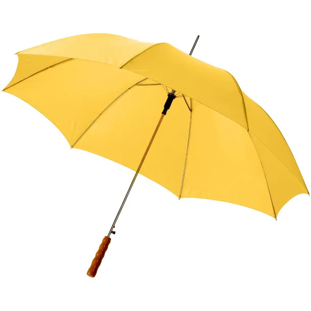 Lisa 23" auto open umbrella with wooden handle - Unbranded Yellow