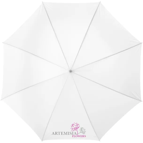 Lisa 23" auto open umbrella with wooden handle - Unbranded White