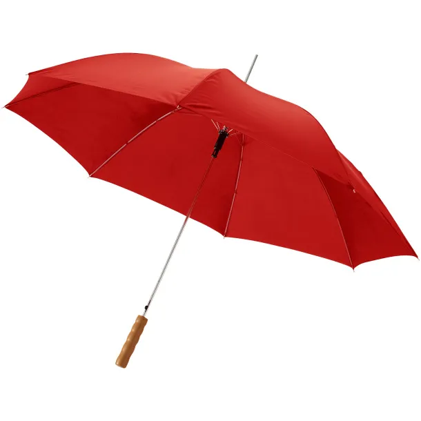 Lisa 23" auto open umbrella with wooden handle - Unbranded Red