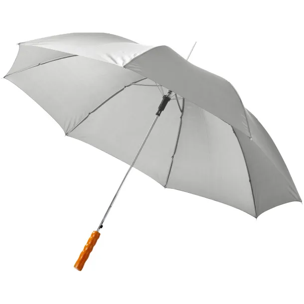 Lisa 23" auto open umbrella with wooden handle Light grey