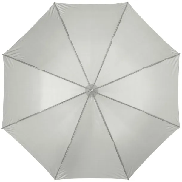 Lisa 23" auto open umbrella with wooden handle Light grey