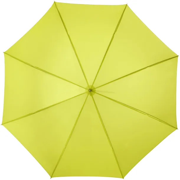 Lisa 23" auto open umbrella with wooden handle Neon green