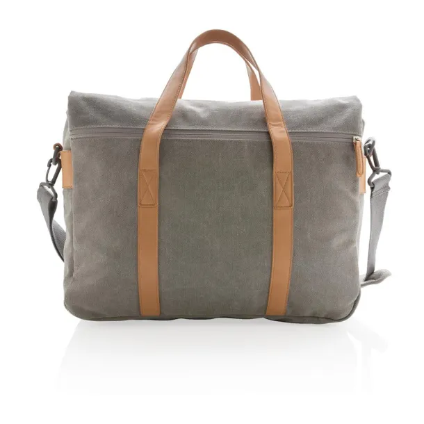  Canvas laptop bag PVC free - XD Collection Grey 