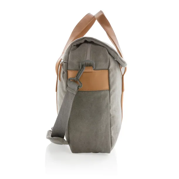  Canvas laptop bag PVC free - XD Collection Grey 