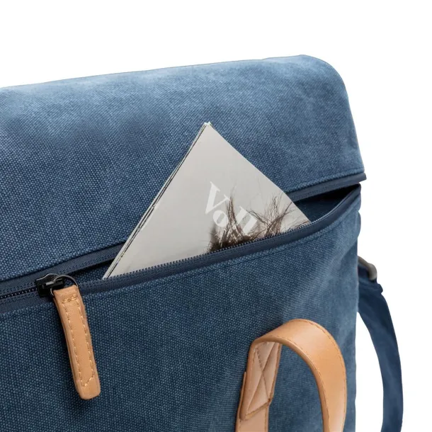  Canvas laptop bag PVC free - XD Collection Blue