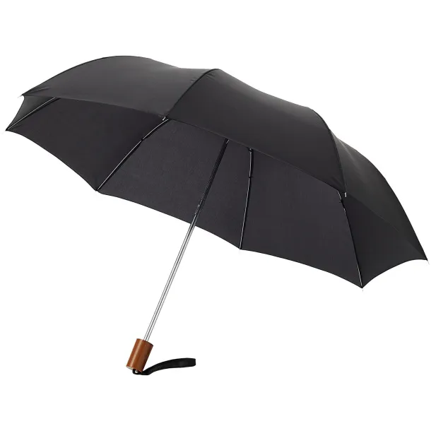 Oho 20" foldable umbrella Solid black