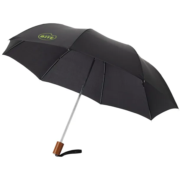 Oho 20" foldable umbrella Solid black