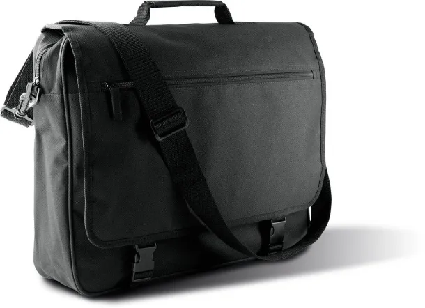  DOCUMENT BAG WITH FRONT FLAP - Kimood Black